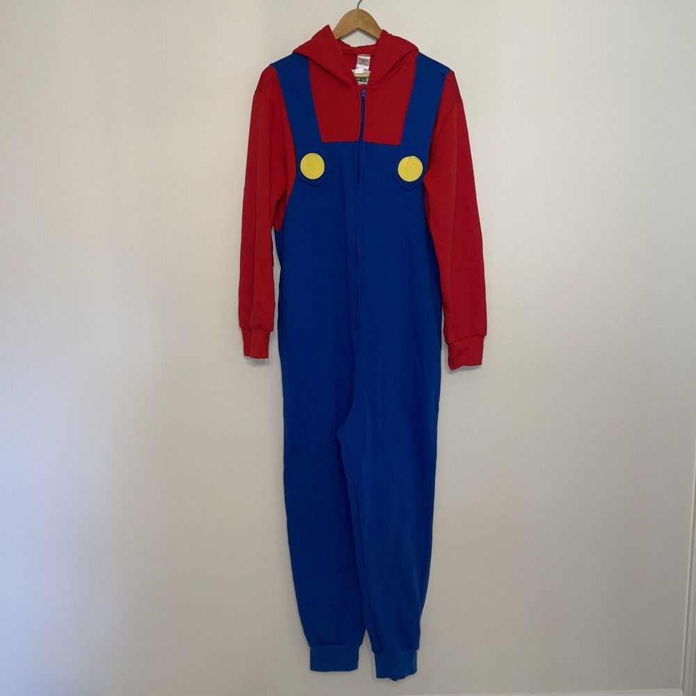 Nintendo Super Mario Bros OppoSuits Red Blue Costume Union JumpSuit Men's S/M